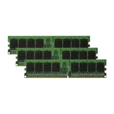 HP GY092AV | 3GB Kit (3x1GB) DDR2-800MHz PC2-6400 Non-ECC Unbuffered UDIMM CL6 1Rx8 1.8V 240-Pin Memory
