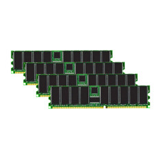 Dataram DRH3400/8GB | 8GB Kit ( 4x2GB ) DDR-266MHz PC-2100 ECC Registered RDIMM CL2.5 2Rx4 2.5V 184-Pin Memory