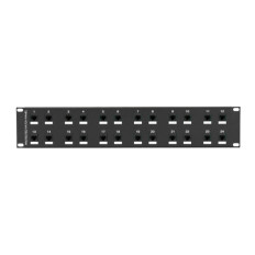 Black Box JSM114A | 24 x Ports 2U Rack-mountable CAT6 Surge-Protected Patch Panel