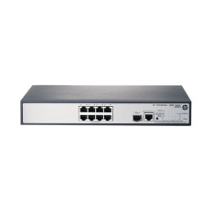 HP JG349AR#ABA | OfficeConnect 1910 Series 1910-8G-PoE+ (65W) 8 x RJ-45 PoE+ 10/100/1000Base-T and 1 x SFP (mini-GBIC) Ports Layer 3 Managed Gigabit Ethernet Network Switch
