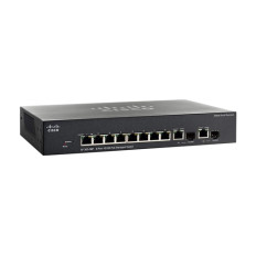 Cisco SRW208P-K9-AU | Small Business SRW208MP 8 x RJ-45 Ports PoE 10/100Base-TX + 2 x SFP Ports Layer 3 Managed Rack-mountable Fast Ethernet Network Switch
