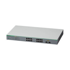 Allied Telesis AT-GS950/16PS | GS950 16 x Ports PoE+ 1000Base-T + 2 x Ports SFP Layer 2 Managed Rack-mountable Gigabit Ethernet Network Switch