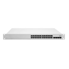 Cisco MS250-24P | Meraki MS Series 24 x Ports PoE+ 10/100/1000Base-T + 4 x Ports SFP+ 2 x Ports Stacking 1U Rack-mountable Layer 3 Managed Stackable Gigabit Ethernet Network Switch
