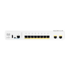 Cisco WS-C2960CPD8PTL-RF | Catalyst 2960C Series 2960CPD-8PT-L 8 x 10/100Base-TX RJ-45 PoE and 2 x 1G RJ-45 PoE+ Uplink Ports Layer 2 Managed Fast Ethernet Network Switch
