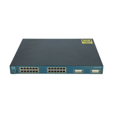 Cisco WSC355024PWRSMI-RF | Catalyst 3550 Series 24 x Ports PoE 10/100Base-TX + 2 x Ports SFP (mini-GBIC) Layer 3 Managed 1U Rack-mountable Gigabit Ethernet Network Switch