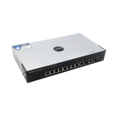 Cisco SFE1000P | Small Business 8 x Ports PoE 10/100Base-T + 2 x Ports SFP (mini-GBIC) 1000Base-T Slots Rack-Mountable Layer 3 Managed Fast Ethernet Network Switch