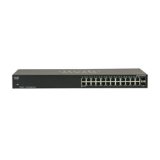 Cisco SR2024T-NA | 100 Series SG100-24 24 x Ports 10/100/1000Base-T + 2 x Combo SFP Ports Layer 2 Unmanaged 1U Rack-Mountable Gigabit Ethernet Network Switch