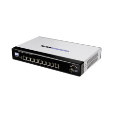 Cisco SPS208G-G5 | 8 x Ports 10/100Base-TX + 1 x RJ-45 GBE Ports + 1 x MiniGBIC Ports Layer 2 Managed Gigabit Ethernet Network Switch