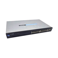 Cisco SLM224G-RF | 24 x Ports 10/100Base-TX + 2 x Ports Combo SFP (mini-GBIC) Layer 2 Managed 1U Rack-Mountable Fast Ethernet Network Switch