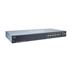 Cisco SLM2016T-AU | 200 SG200-18 16 x Ports 10/100/1000Base-T + 2 x Ports Combo SFP (mini-GBIC) Layer 2 Managed 1U Rack-Mountable Gigabit Ethernet Smart Network Switch