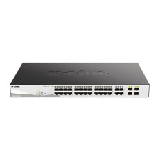 D-Link DGS-1210-28MP | DGS-1210 Series 24 x Ports PoE 1GBase-T + 4 x Ports Combo RJ-45/SFP Layer 2 Managed 1U Rack-Mountable Gigabit Ethernet Network Switch