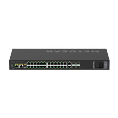 Netgear GSM4230P-100NAS | M4250 Series M4250-26G4XF-PoE+ 24 x RJ-45 Ports PoE+ 1000Base-T + 2 x RJ-45 Ports + 4 x SFP Ports Layer 3 Managed 1U Rack-mountable Gigabit Ethernet Network Switch
