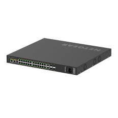 Netgear GSM4230PX-100NAS | 24 x Ports PoE+ 10/100/1000Base-T + 4 x SFP Ports Layer 3 Managed 1U Rack-mountable Gigabit Ethernet Network Switch