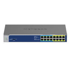 Netgear GS516UP-100NAS | 8 x Ports PoE++ 10/100/1000Base-T + 8 x Ports PoE+ 10/100/1000Base-T Layer 2 Unmanaged 1U rack-mountable Gigabit Ethernet Network Switch