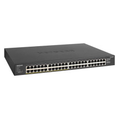 Netgear GS348PP-100NAS | 24 x Ports PoE+ 10/100/1000Base-T 24 x Ports 10/100/1000Base-T Layer 2 Unmanaged 1U Rack-mountable Gigabit Ethernet Network Switch
