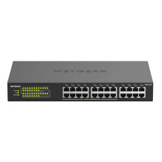 Netgear GS324P-100NAS | 24 x Ports PoE+ 10/100/1000Base-T Layer 2 Unmanaged 1U Rack-mountable Gigabit Ethernet Network Switch
