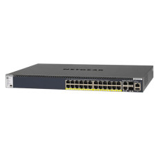 Netgear GSM4328PB-100NES | M4300-28G-PoE+ 24 x RJ-45 Ports PoE+ 1000Base-T + 2 x SFP+ Copper Ports + 2 x SFP+ Ports Layer 3 Managed Gigabit Ethernet Network Switch