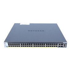 Netgear GSM4352PA-100NES | 48 x Ports PoE+ 10/100/1000Base-T + 2 x SFP+ Ports + 2 x SFP Ports Layer 3 Managed 1U Rack-mountable Gigabit Ethernet Network Switch