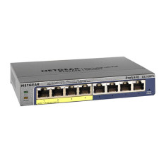 Netgear GS108PE-300NAS | Prosafe GS108P 4 x RJ-45 Ports PoE 10/100/1000Base-T + 4 x RJ-45 Ports Layer 2 Unmanaged Gigabit Ethernet Network Switch