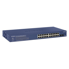 Netgear GS724TP-200NAS | ProSafe 24 x Ports PoE+ 10/100/1000GBase-T + 2 x SFP Ports Layer 2 Managed 1U Rack-mountable Gigabit Ethernet Network Switch