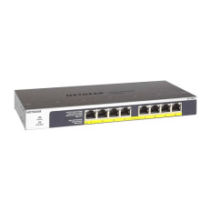 Netgear GS108LP-100NAS | Prosafe GS108LP 8 x Ports PoE+ 10/100/1000Base-T Rack-mountable Unmanaged Gigabit Ethernet Network Switch