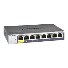 Netgear GS108T-300NAS | Prosafe GS108T 7 x RJ-45 Ports 10/100/1000Base-T + 1 x RJ-45 PD Port Layer 2 Unmanaged Gigabit Ethernet Network Switch