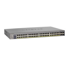 Netgear GS752TP-200NAS | Prosafe GS752TP 40 x RJ-45 Ports PoE 10/100/1000Base-T + 8 x RJ-45 Ports PoE+ + 4 x SFP Ports Layer 3 Managed Gigabit Ethernet Network Switch
