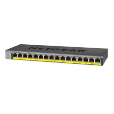 Netgear GS116LP-100NAS | Prosafe GS116LP 16 x RJ-45 Ports PoE+ 10/100/1000Base-T Layer 2 Unmanaged Gigabit Ethernet Network Switch