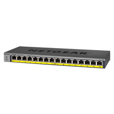 Netgear GS116PP-100NAS | Prosafe GS116PP 16 x RJ-45 Ports PoE+ 10/100/1000Base-T Layer 2 Unmanaged Gigabit Ethernet Network Switch