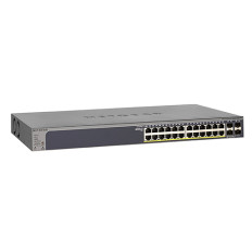 Netgear GS728TPP-200NAS | ProSafe 24 x RJ-45 Ports PoE+ 10/100/1000Base-T + 4 x SFP Ports Layer 3 Managed 1U Rack-mountable Gigabit Ethernet Stackable Smart Network Switch