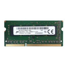 Micron MT16KTS1G64HZ-1G6E1 | 8GB DDR3-1600MHz PC3-12800 Non-ECC Unbuffered SODIMM CL11 2Rx8 1.35V 204-Pin Memory Module 