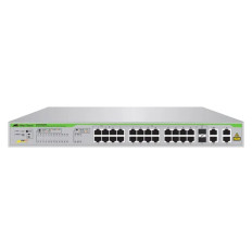 Allied Telesis AT-FS750/28PS | FS750 24 x Ports PoE 100Base-TX + 2 x Ports RJ-45 + 2 x Ports Combo SFP Layer 2 Managed Fast Ethernet Network Switch