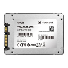 Transcend TS64GSSD370S | 64GB Multi-Level-Cell SATA 6Gb/s 2.5-Inch Solid State Drive