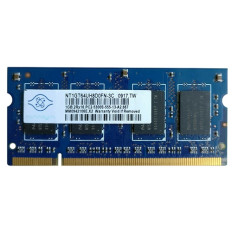 Nanya NT1GT64UH8D0FN-3C | 1GB DDR2-667MHz PC2-5300 Non-ECC Unbuffered SODIMM CL5 2Rx8 1.8V 200-Pin Memory Module