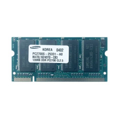Samsung M470L1624DT0-CB3 | 128MB DDR-333MHz PC2700 Non-ECC Unbuffered SODIMM CL2.5 1Rx16 2.5V 200-Pin Memory Module 