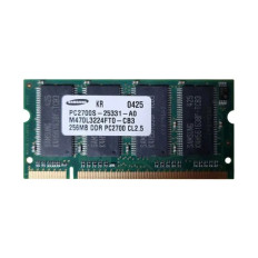 Samsung M470L3224FT0-CB3 | 256MB DDR-333MHz PC2700 Non-ECC Unbuffered SODIMM CL2.5 2Rx16 2.5V 200-Pin Memory Module 