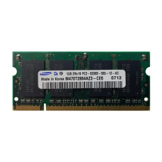 Samsung M470T2864AZ3-CE6 | 1GB DDR2-667MHz PC2-5300 Non-ECC Unbuffered SODIMM CL5 2Rx16 1.8V 200-Pin Memory Module 
