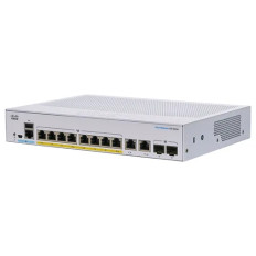Cisco CBS250-8P-E-2G-EU-RF | Business 250 CBS250-8P-E-2G 8 x Ports PoE+ 10/100/1000Base-T + 2 SFP Ports Layer 2 Managed Rack-mountable Gigabit Ethernet Network Switch