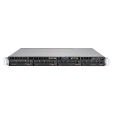 Supermicro 5019P-MT | 1U 4x LFF Server w/ Heatsink, Single Power Supply, Trays