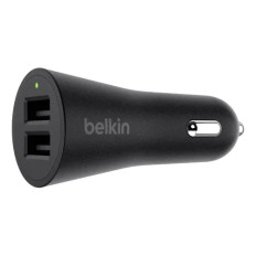 Belkin F8M930BTBLK | BOOSTUP 24-Watts 4800mA 2-Port USB Type-A Car Charger