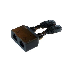 Dell 0K9703 | Dual Dongle (Black) for RJ45 phone extension for Dual NIC Connector