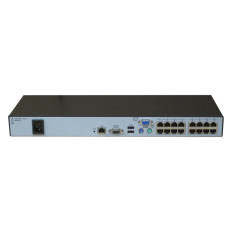 Fujitsu 520-648-503 | 16 x Ports RJ-45 + 1 x Port VGA + 2 x Ports USB + 1 x Port RJ-45 LAN 1U Rack-mountable Console KVM Switch