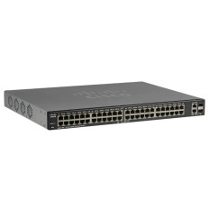 Cisco SLM2048PT-NA | 200 SG200-50P 24 x Ports PoE 10/100/1000Base-T + 24 x Ports GBE + 2 x Ports Combo SFP (mini-GIBIC) Layer 2 Managed 1U Rack-Mountable Gigabit Ethernet Smart Network Switch