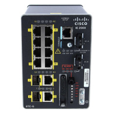 Cisco IE-2000-8TC-G-B-RF | Industrial Ethernet IE 2000 Series 8 x FE Ports 10/100BAse-TX + 2 x GE Combo SFP Ports Layer 2 Managed Din Rail-Mountable Fast Ethernet Switch