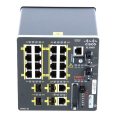 Cisco IE-2000-16TC-GL-RF | Industrial Ethernet IE 2000 Series 16 x Ports RJ-45 10/100Base-TX + 2 x GBE Combo SFP Ports + 2 x SFP FE Ports Layer 2 Managed DIN Rail Mount Fast Ethernet Switch