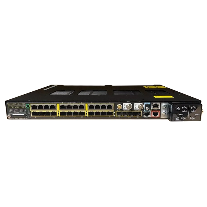 Cisco IE-5000-12S12P10G-RF | Industrial Ethernet 5000 Series 12 x SFP Ports 10/100Base-X + 4 x SFP+ Ports Layer 3 Managed 1U Rack-mountable Gigabit Ethernet Network Switch