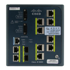 Cisco IE-3000-8TC-E | Industrial Ethernet 3000 Series 8 x Ports 10/100Base-TX + 2 x Combo Gigabit SFP Layer 2 managed DIN Rail-Mountable Fast Ethernet Network Switch