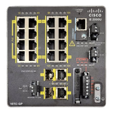 Cisco IE-2000U-16TCGP-RF | Industrial Ethernet IE 2000U Series IE-2000U-16TC 16 x FE Ports 10/100BAse-TX + 2 x GE Combo Ports Layer 2 Managed Din Rail-Mountable Fast Ethernet Network Switch