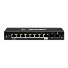 Ubiquiti ES-10X | EdgeSwitch 7 x RJ-45 Ports 1000Base-T + 1 x RJ-45 PoE Port 2 x SFP Ports Layer 2 Managed Gigabit Ethernet Network Switch